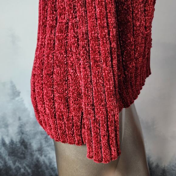 Seven7 Chenille Crew Neck Zinfandel Sweater | Women's M - Picture 6 of 13